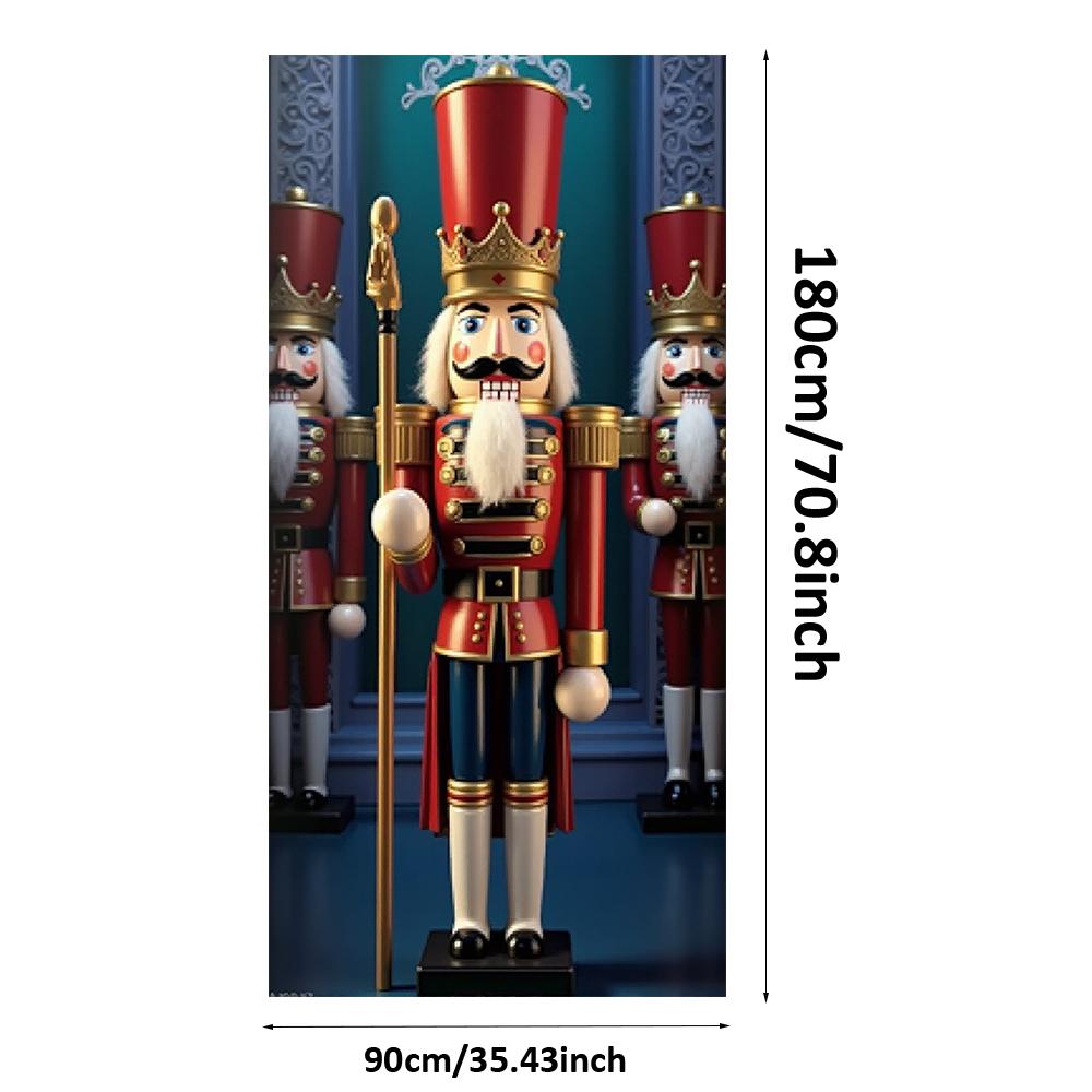 Nussknacker-Soldat-Auskleidungen für Weihnachtstüren, Weihnachtsdekorationen, Türabdeckungen 2024, Weihnachten 2025, Neujahr, Gartendekorationen für den Außenbereich