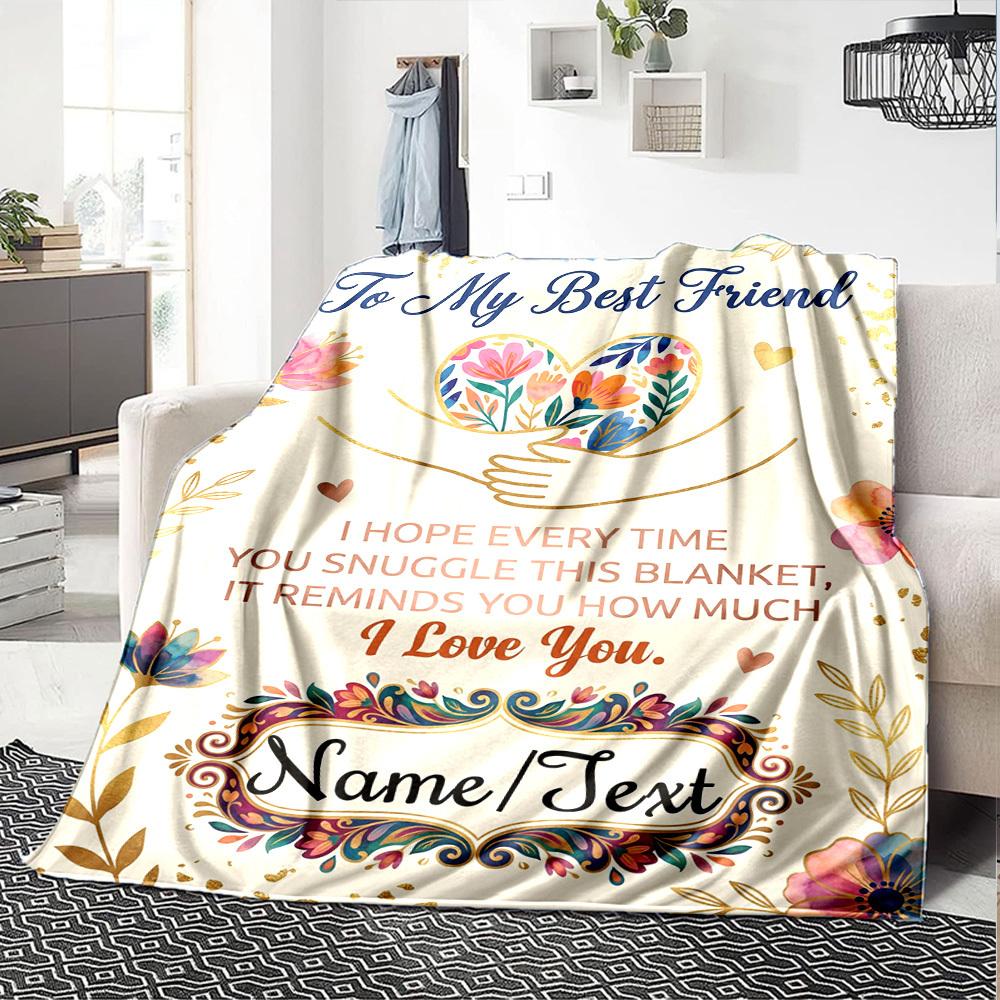 Love Friendship Blanket Blanket Warmthful Decor Great For Sofa Couch Office Bed Picnics Four Seasons Multipurpose Digital Print Birthday Christmas