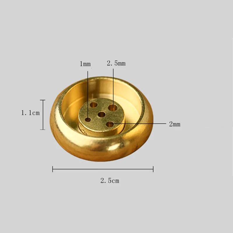 Incense Holder Mini Brass Incense Base for Home Office Teahouse Multi Purpose 5 Holes Shape Creative Sandalwood Incense Burner