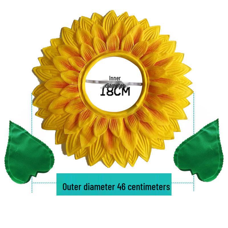 Children's Sunflower Headgear for Dance and Sports Events