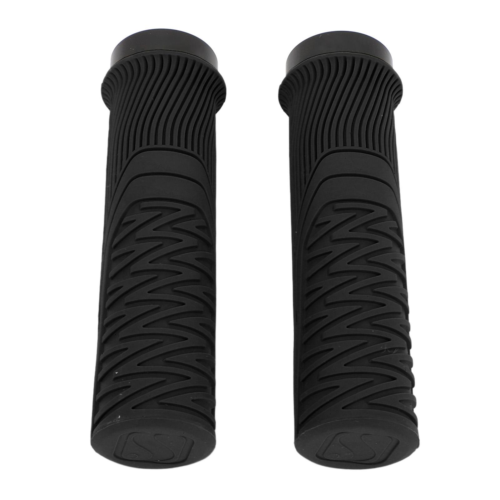 

Bike Handlebar Grips Hard Wearing Single Lock On Antislip Increase Riding Safety Soft Resin for
