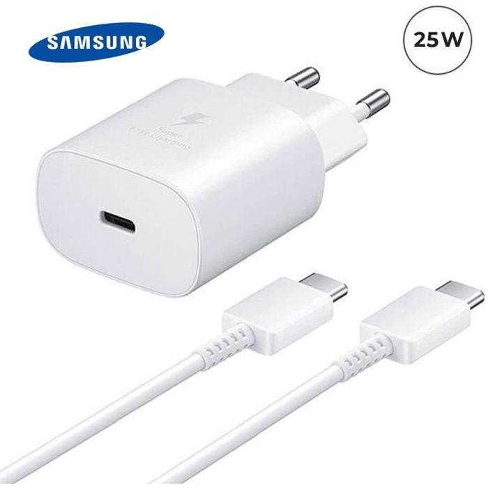 Chargeur Secteur - Samsung - 25W - Ultra Rapide - USB-C - Blanc