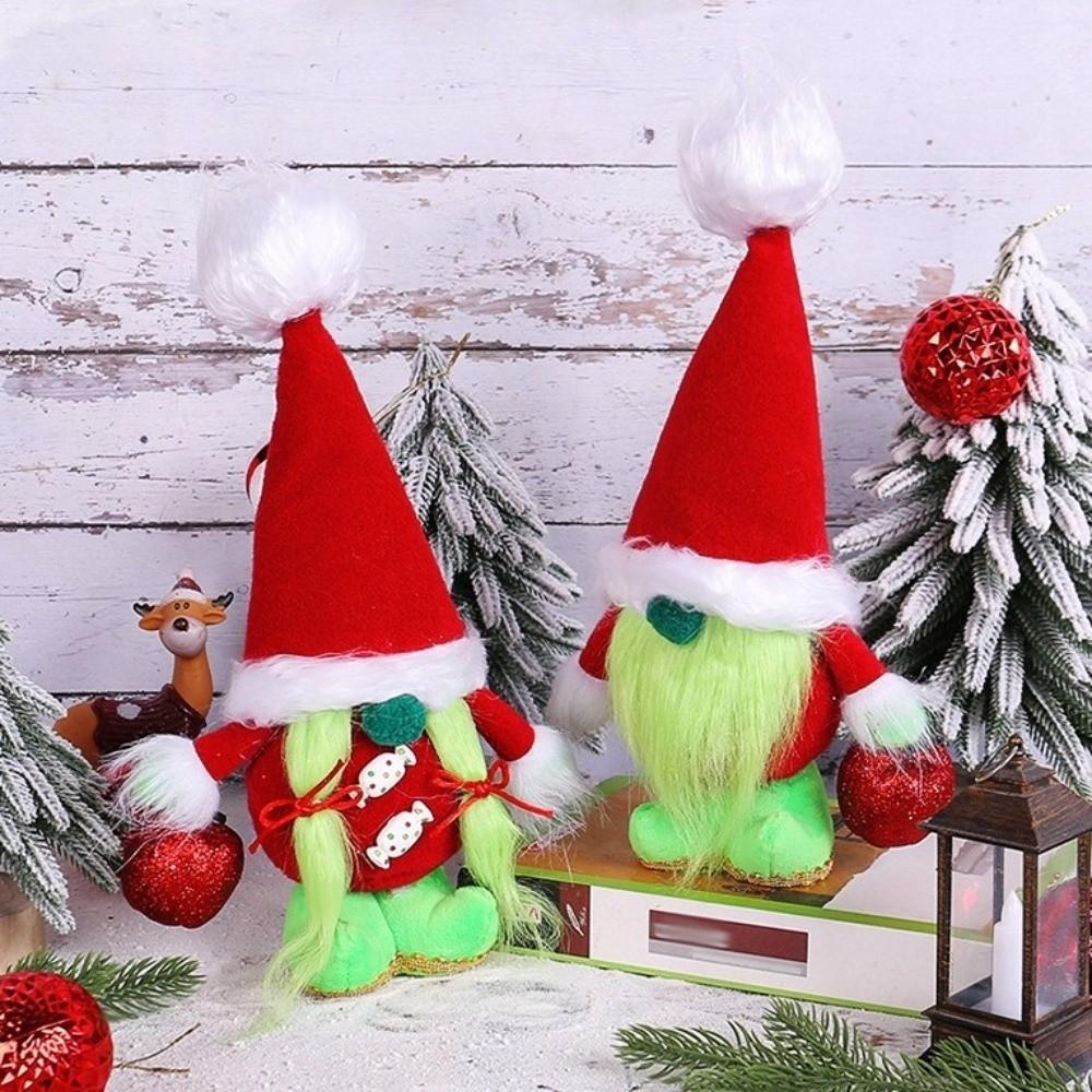 Padding Cotton Faceless Standing Doll Christmas Decorations Plush Doll  Festival