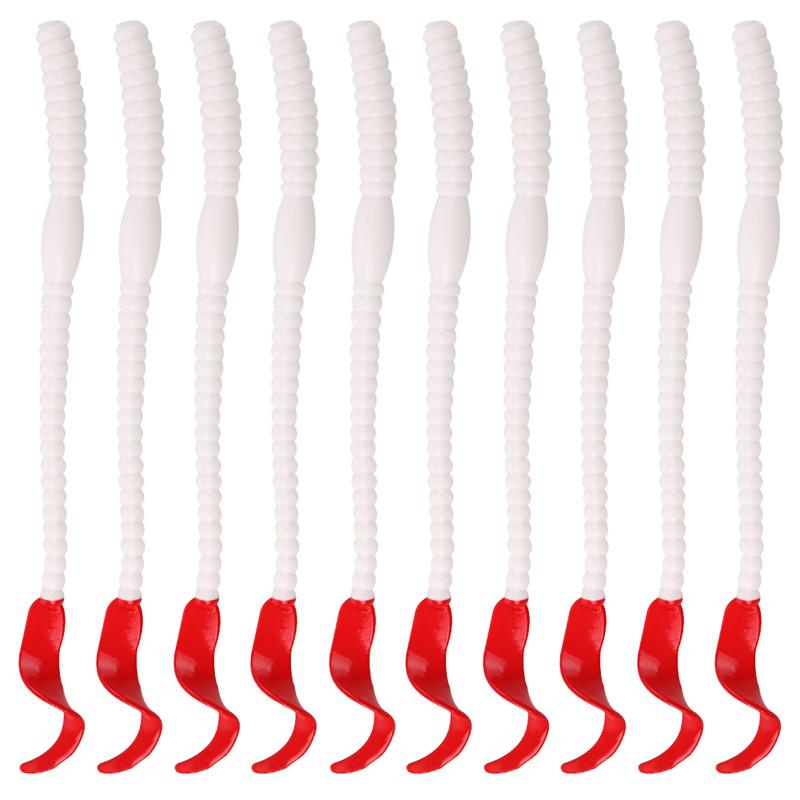 Appâts de pêche leurre filant vers en plastique PVC pour la pêche au saumon de bar de truite d'eau salée et d'eau douce