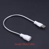 Przedłużacz USB z lampką LED i wentylatorem Zasilacz Adapter Kabel męski na żeński Elastyczny przewód w metalowym oplocie Do lampki biurkowej Lampki nocnej
