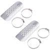 Hiro World Trade Motorcycle Heat Guard Muffler Guard Silencer Guard Cover Protection (2 Silver)