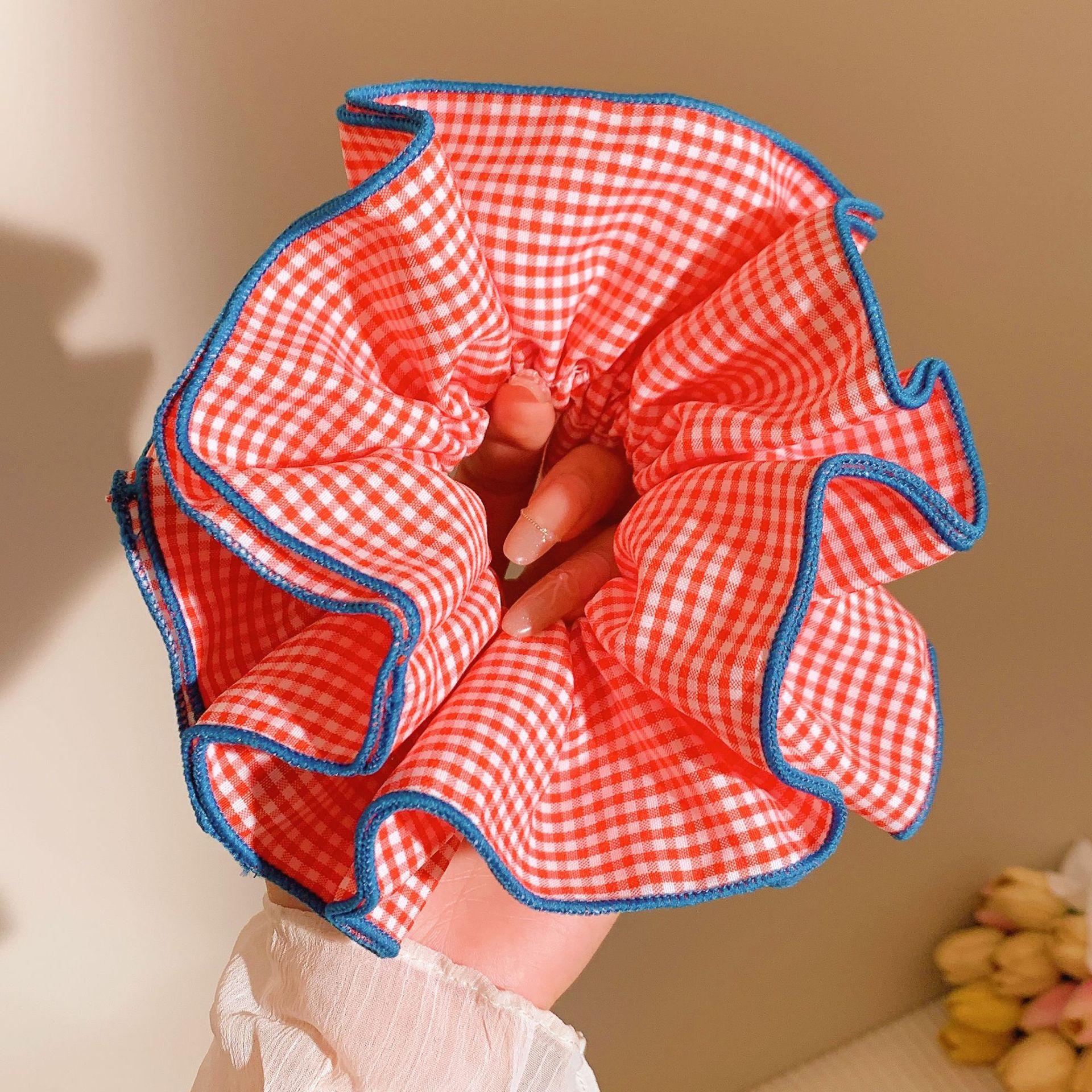 

Милый балетный стиль контрастный клетчатый ободок для волос с оборками в четыре слоя, романтичные шарики-завязки в форме юбки и большая резинка для волос для хвостика