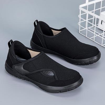 Diabetic Shoes Wide Walking Shoes with Adjustable Closure Lightweight Edema Sneakers Non-Slip Hook and Loop Sneakers for Elderly
