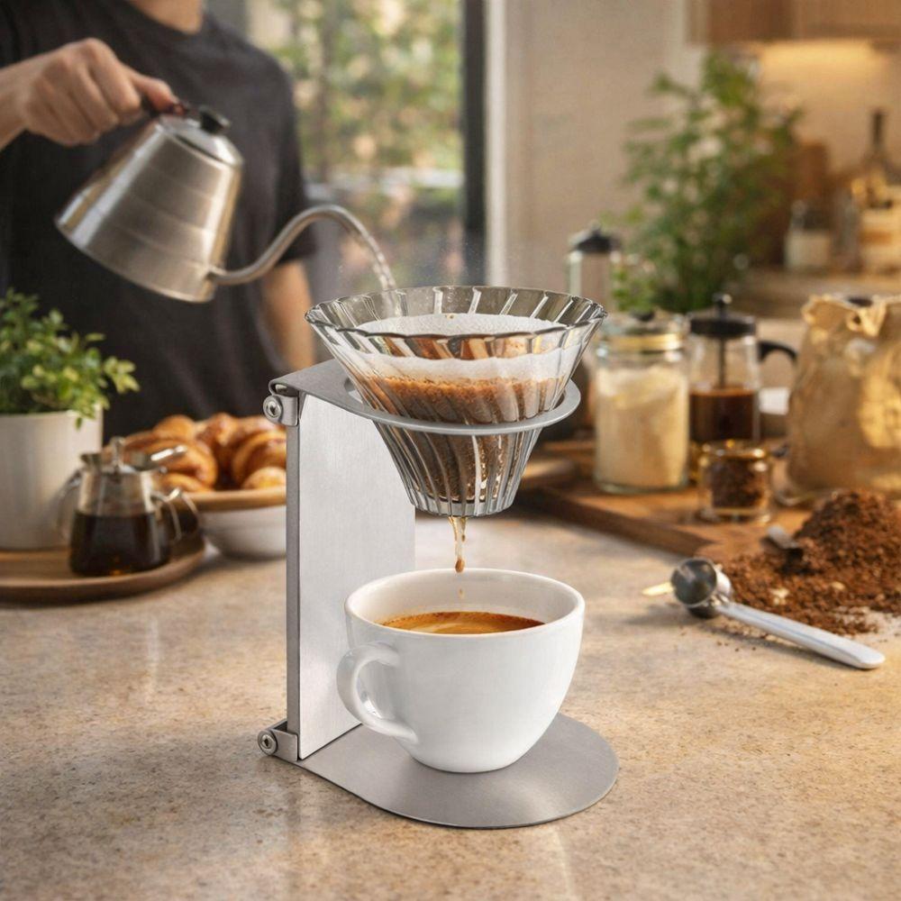 Folding Coffee Drip Stand Portable Hand Brew Bracket Coffee Filter Holder  Outdoor