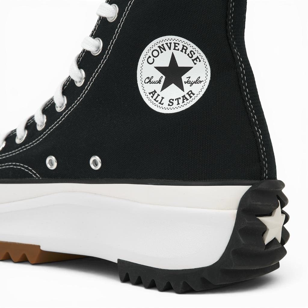 Converse Run Star Hi Schwarz Unisex Sneaker Weiß Gummi 166800C