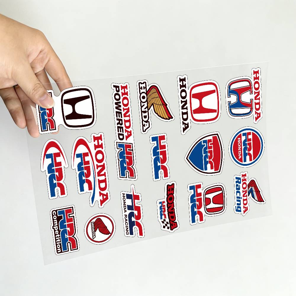 FOR HONDA HRC H WING Motorcycle Reflective Stickers Waterproof Decals for Helmet Scooter Fuel Tank Toolbox Racing XL0