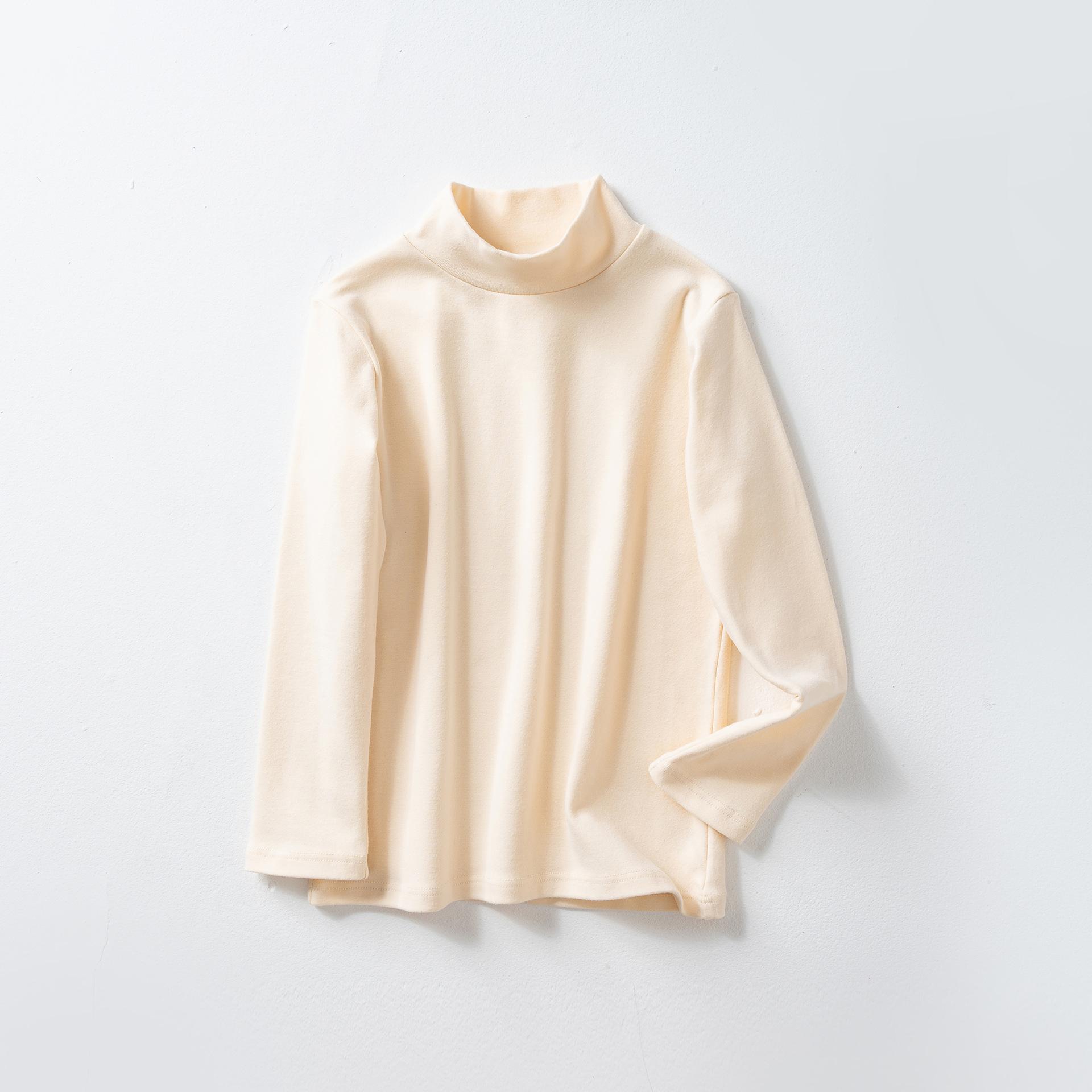 

Хлопковые свитера для девочек и мальчиков, однотонные конфетные цвета, осенние шерстяные, детская футболка-свитер для девочек, детская одежда, пуловер для девочек 100cm абрикосовый