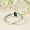 Green Onyx Marquise Ring, 925 Sterling Silver Dainty Ring, Minimalist Handmade Stacking Ring, Gift for Her.