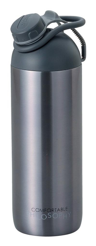 Maebata Suction Thermos Bottle 450ml 51239 (Gray)