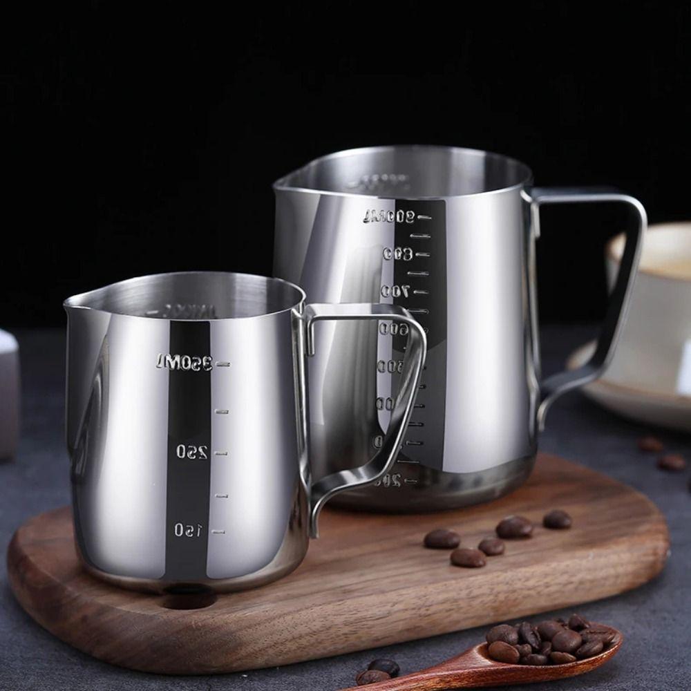 Thickened Espresso Coffee Pots Stainless Steel Coffee Cup New Pull Flower Milk Mugs Cup