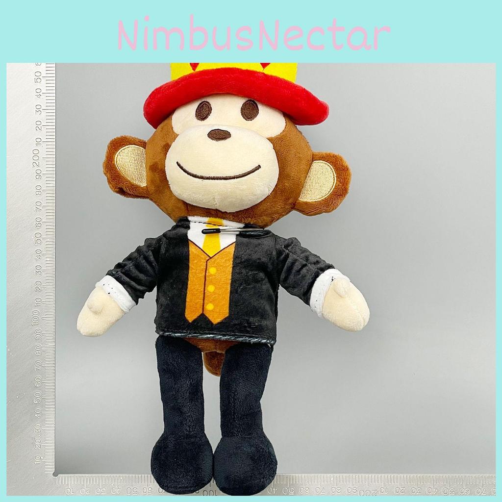 Steal A Brainrot Jandel Black Monkey Plush Toy With Red Hat Soft Cotton Collectible For Kids And Fans