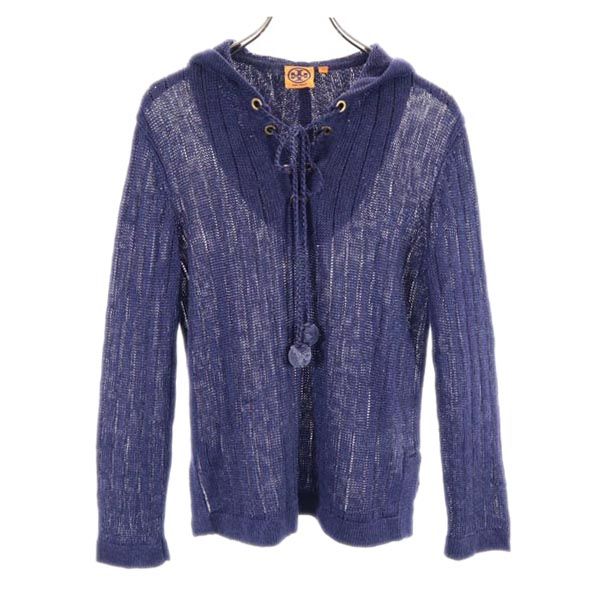 Льняной трикотаж Tory Burch с длинным рукавом Parker XS темно-синий система женский б/у