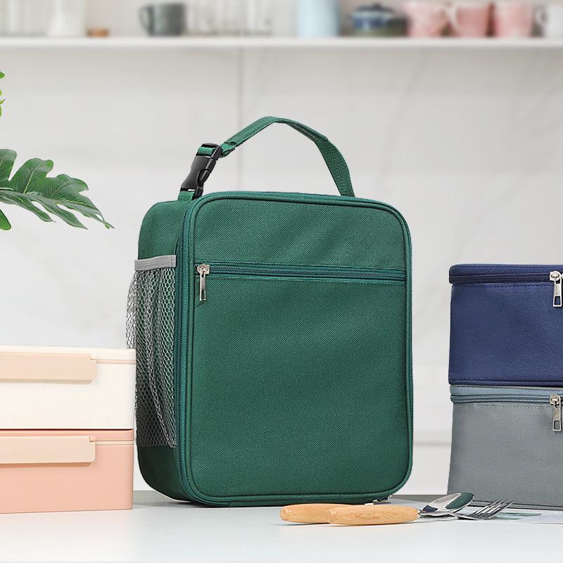Izolowana torba na lunch o dużej pojemności - Przenośna torba bento z pogrubioną folią aluminiową dla uczniów