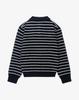 WORK ON BODY OFF Easyon Semi-Overfit Striped Collar Knit [Navy]