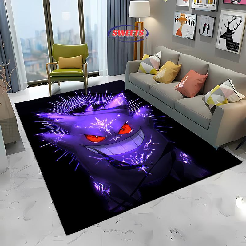 New Arrive! Pokemon Gengar Cartoon Carpet,Rug for Living Room Tapete for Bedroom Sofa Doormat Decor Non-slip Floor Mat Potdemiel