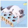 3-in-1 Cat Scratcher, Enrichment Toys for Indoor, Whack a Mole Game for Cats, Interactive Cat Hunt Mouse Toys, Cat Teaser Wands to Relieve Boredom and