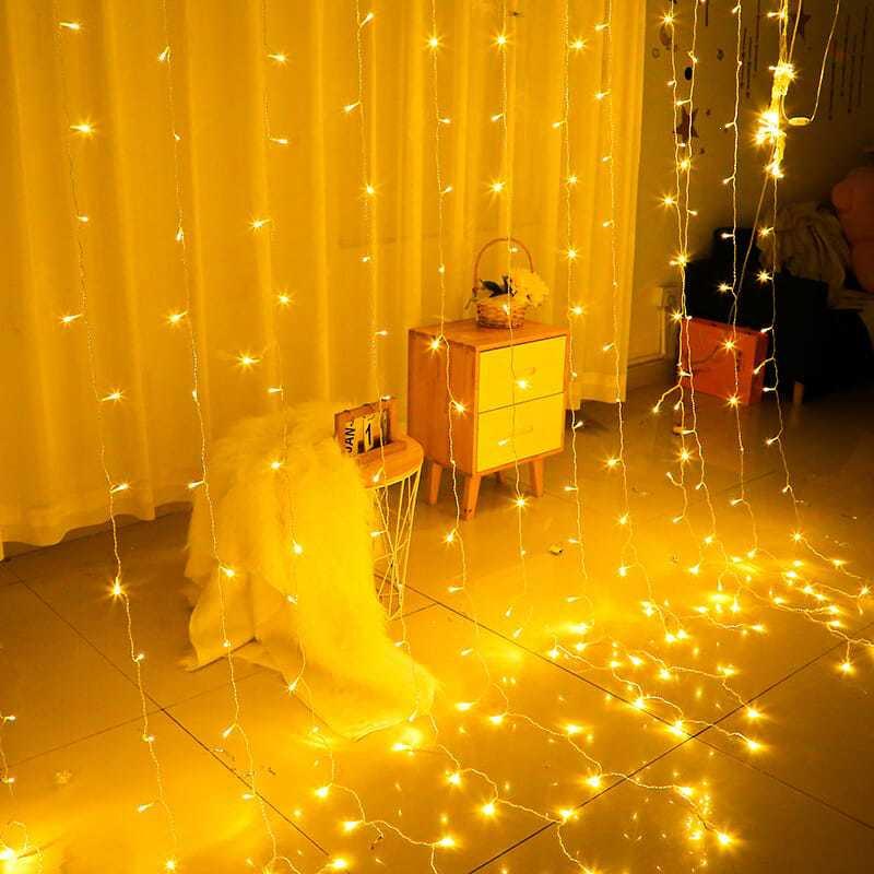 New Waterproof LED Starry Sky Christmas Curtain String Lights