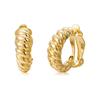 Stainless Steel Croissant Chunky Gold Hoop Clip On Earrings for Women Hypoallergenic Without Piercing Aretes Jewelry