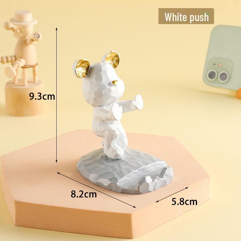 Support de Tablette Ours Violent Mignon Ornement en Résine