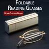 [Lightweight Ultra-Light Alloy Reading Glasses] Folding Portable Lightweight Stylish Ultra-Light Alloy Reading Glasses