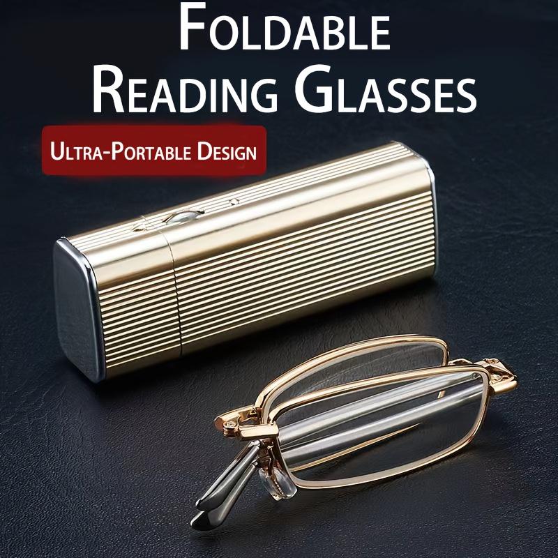 [Lightweight Ultra-Light Alloy Reading Glasses] Folding Portable Lightweight Stylish Ultra-Light Alloy Reading Glasses