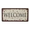 Text Signs Welcome Love Family Warm-Hearted Word Metal Plate Car License Tin Sign Wall Pin Up Tin Sign Retro Craft Iron Painting