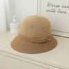 Sunscreen visor hat big eaves hat bucket hat women's basin hat, foldable sunscreen flat top straw hat seaside beach hat women