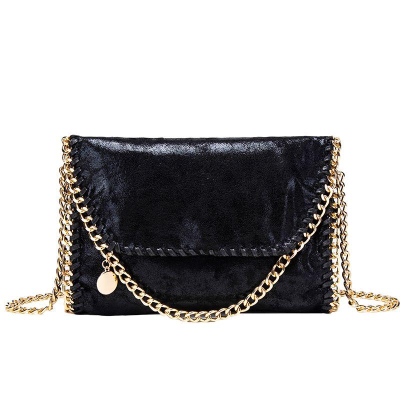 

Machkili Mk Advanced Texture Frosted Chain Bag Women s 2025 New Black Shoulder Messenger Bag All-Matching Black Gold