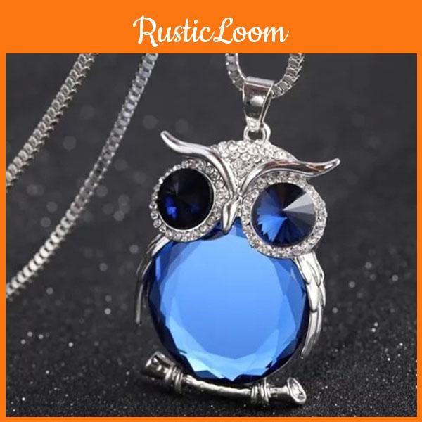 Women High Quality Fashion Rhinestone Crystal Pendant Animal Long Sweater Chain Jewelry Necklace
