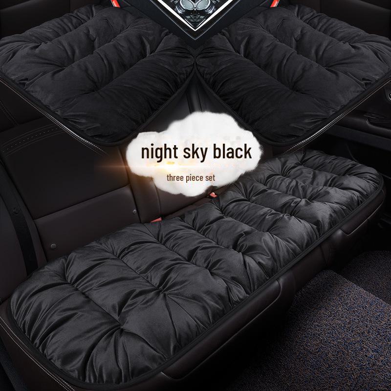 Pernă mică de flanel pentru scaun auto din trei piese pentru toate anotimpurile - pe jumătate înfășurată pentru vară, anti-alunecare și fără legare.