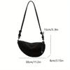 Women'S Retro Underarm Dinner Satchel Plush Frosted Casual Crossbody Bag Creative Shoulder Dumpling Bag Adjustable Shoulder Strap Waterproof Handbag