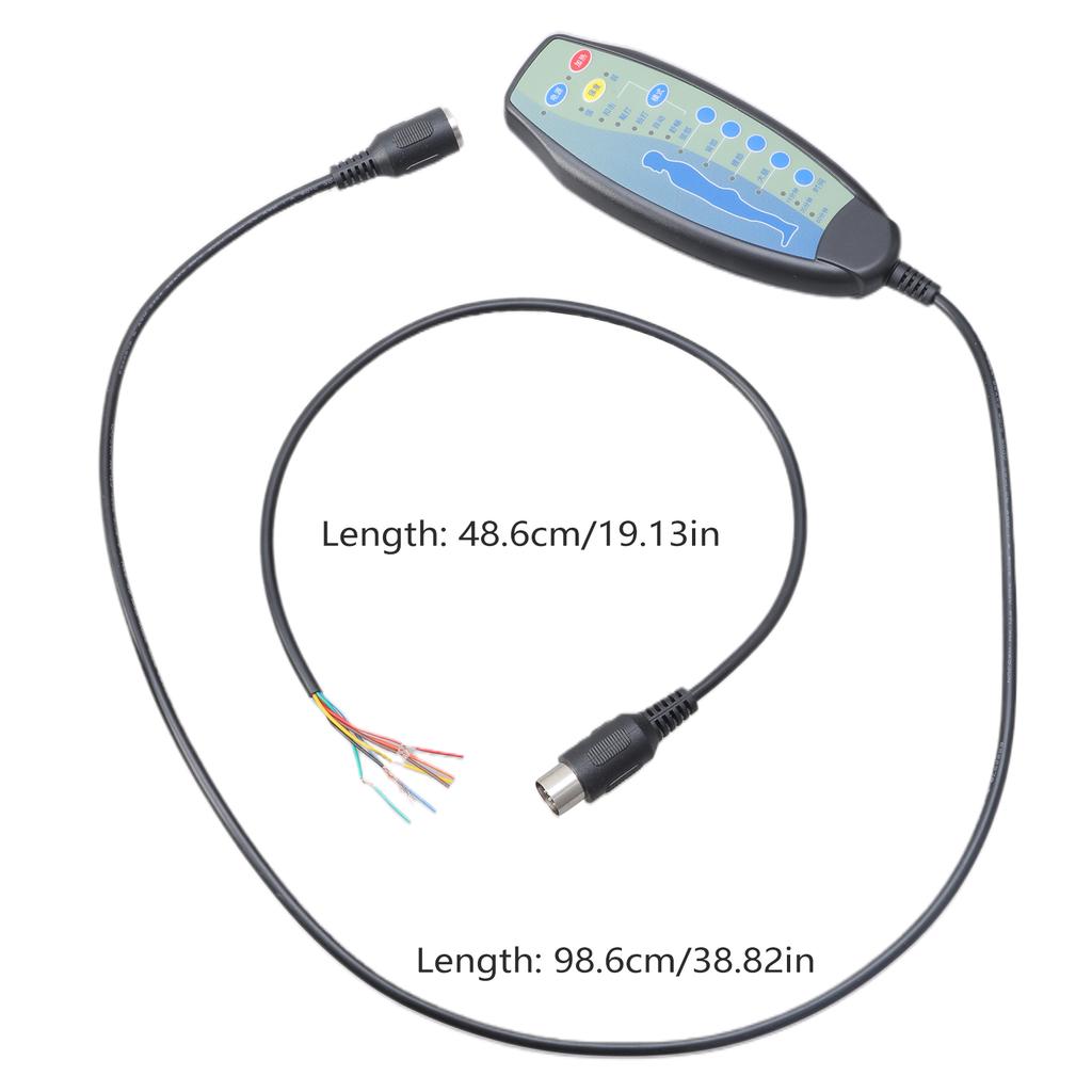 Intensity Selectable Massage Remote Control With Heating Function 8 Pin Female Port 20in Wire For Power Lift Recliner Chair