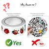 1 Roll (500 pieces) of irregular cartoon ladybug stickers