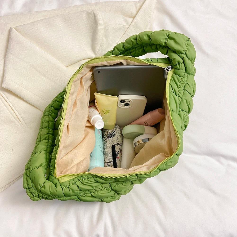 Quilted Padded Crossbody Bag for Women Pleated Bubbles Cloud Shoulder Bags Large Tote Bucket Designer Bag Ruched Handbags 2024