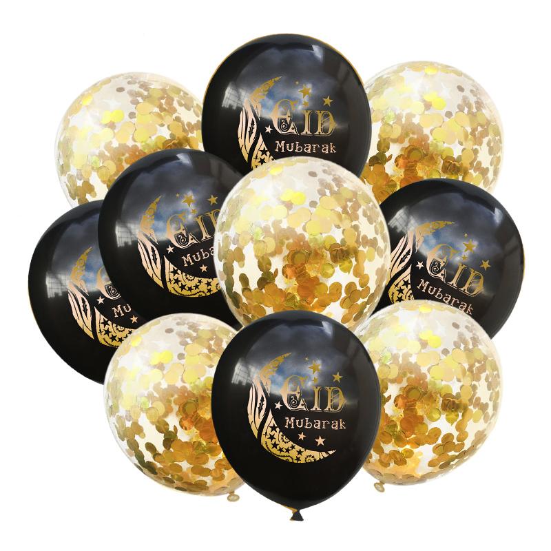 10Pcs Eid Mubarak Latex Balloon Ramadan Kareem Decoration Air Globos Ramadan Mubarak Muslim Islamic Festival Party Supplies 2025