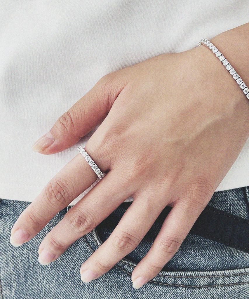 Valik [925 Silver] No. 74 Eternity Ring (Tennis Ring)