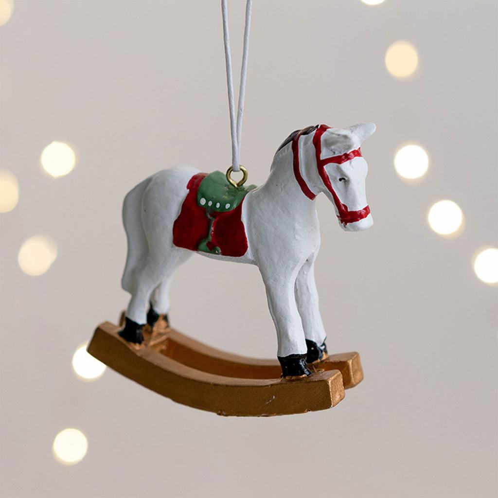 Christmas Hanging Horse Figurines Decorative Realistic Horse Toys for Horses Party Favors Decor