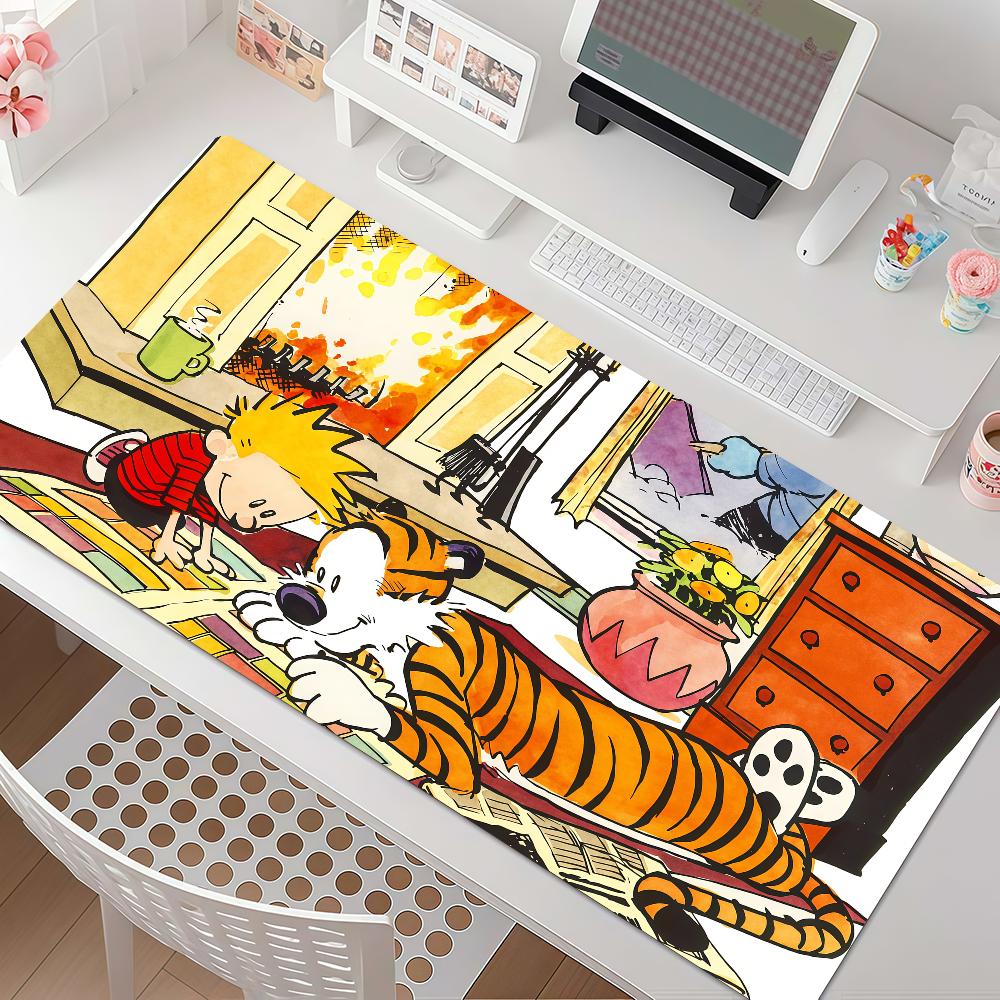Fairy Tale Books C-Calvin And H-Hobbes Mouse Pad Anti Slip Rubber Edge Locked Thickened Laptop Gaming Desk Mat