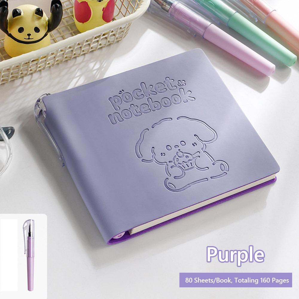 

Durable Portable Pocket Book Thickens Horizontal Line Mini Notepad Puppy Scratch Pad Students фиолетовый