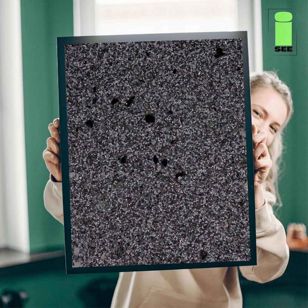 Revestimiento de mosaico con mica gris resinoso 7 kg duradero resistente a las heladas marmolita m44