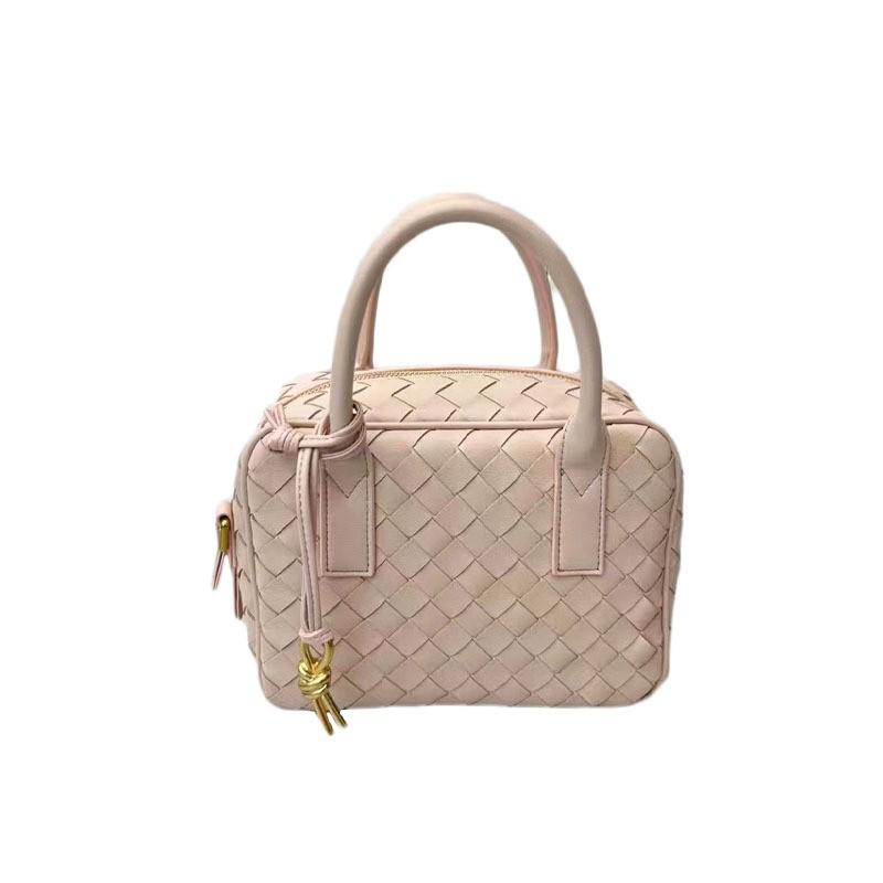 Womens Woven Leather Square Tote Bag Large Capacity Crossbody Shoulder Urban Chic