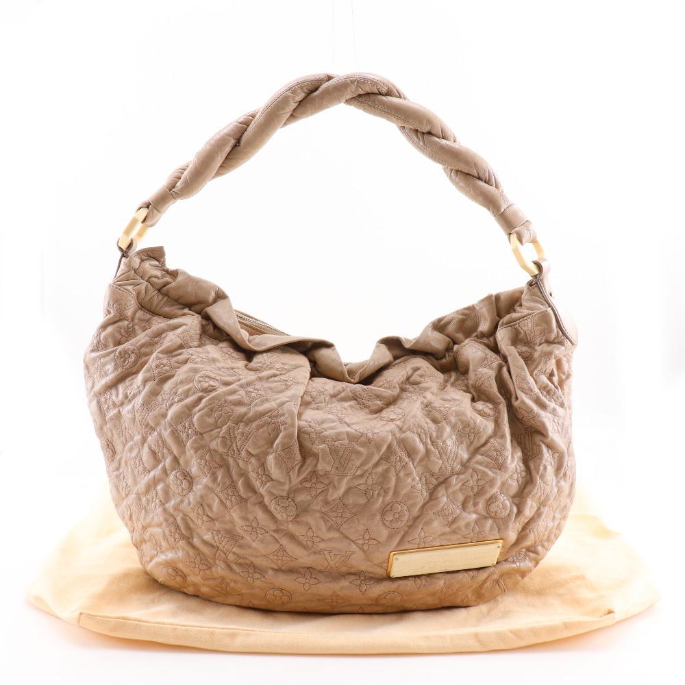 LOUIS VUITTON Nimbs GM Shoulder Bag M95423 Monogram Olamp beige lambskin Women Used