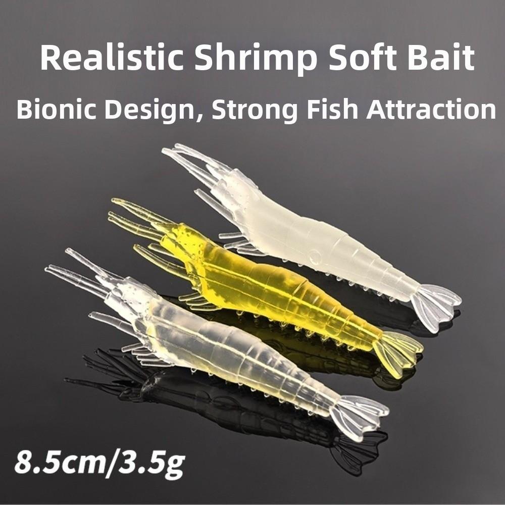 5pcs/Set 3.5g/8.5cm Artificial Shrimp Bait PVC Prawn Fishing Bait Fishing Accessories