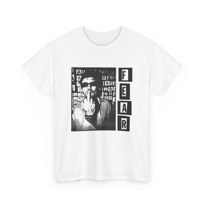 Fear Lee Ving Middle Finger Photo Tshirt