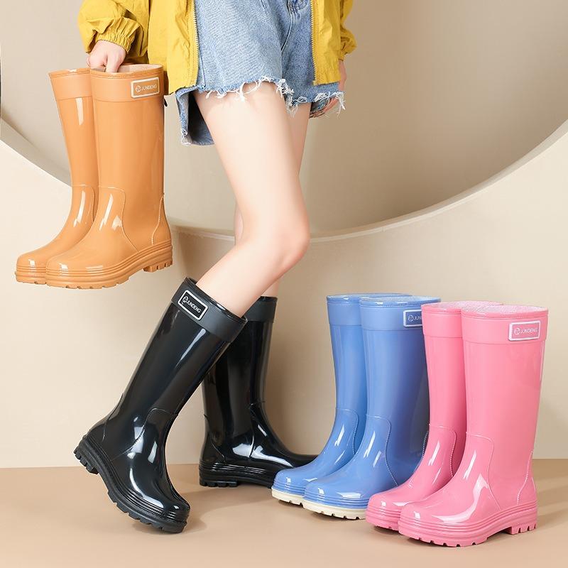 Hot-selling Women's Shoes High Fashion Rain Boots Women's Long Water Boots Outdoor Non-slip Water Shoes Rubber Shoes